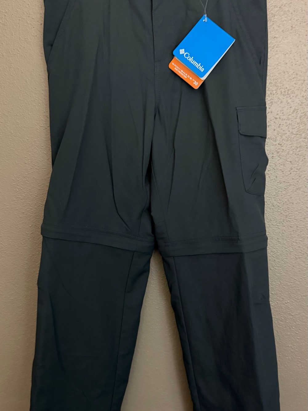 Columbia Boy’s Dark Gray Convertible Cargo Pants